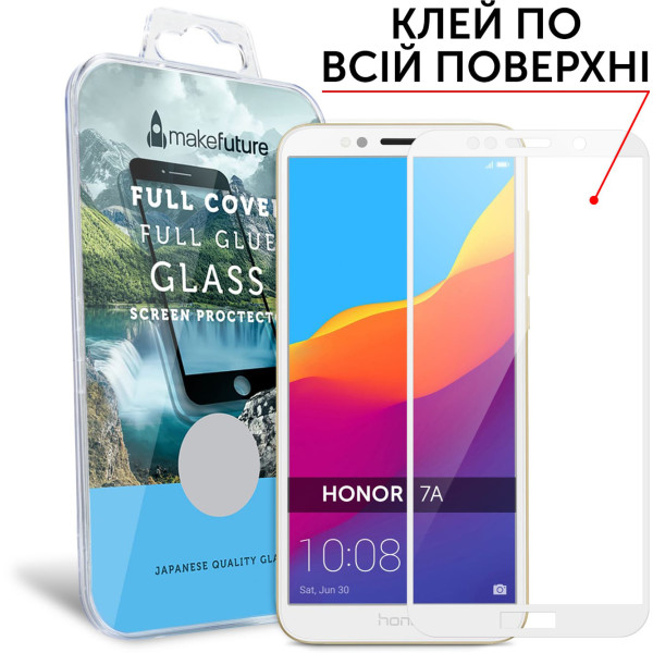 

MakeFuture Full cover Full Glue White для Honor 7A/Huawei Y5 2018