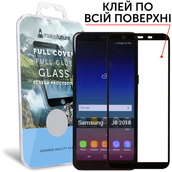 

MakeFuture Full Cover Full Glue Black для Samsung J8 (2018) J800