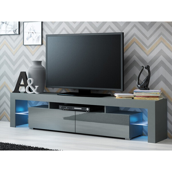 

Тумба под ТВ SOLO Cama Серый матовый + Серый глянец