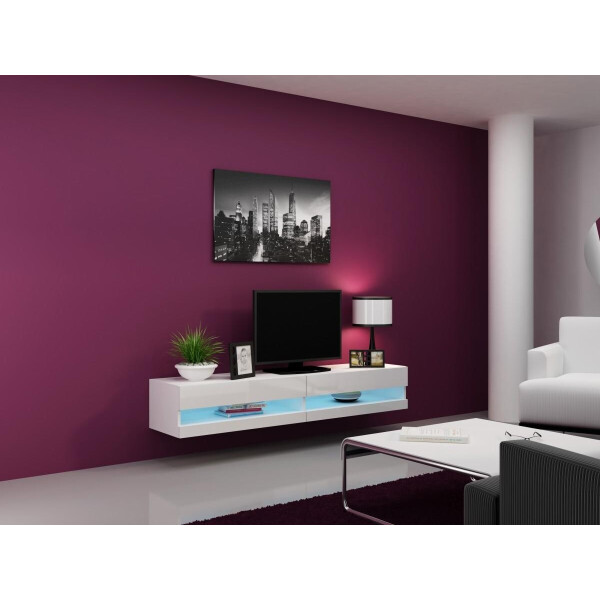 

Тумба под ТВ Vigo New 140 Cama Черный матовый + Черный глянец