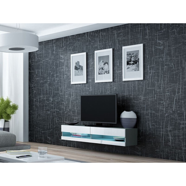 

Тумба под ТВ Vigo New 180 Cama Серый матовый + Серый глянец