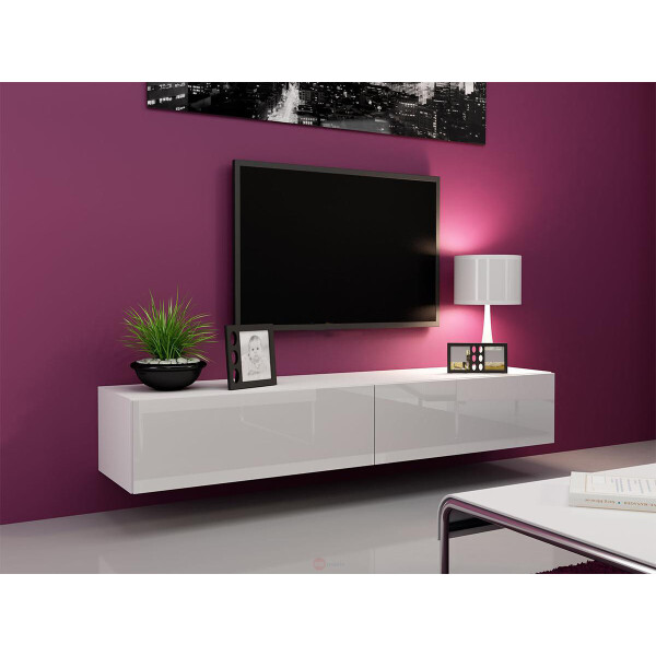 Витрина подвесная Vigo New Cama Белый матовый + Белый глянец