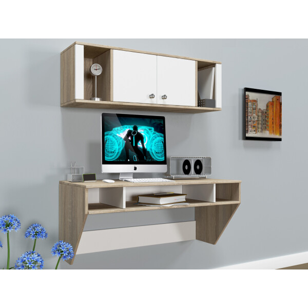 

Навесной компьютерный стол Zeus AirTable-II Kit дуб сонома