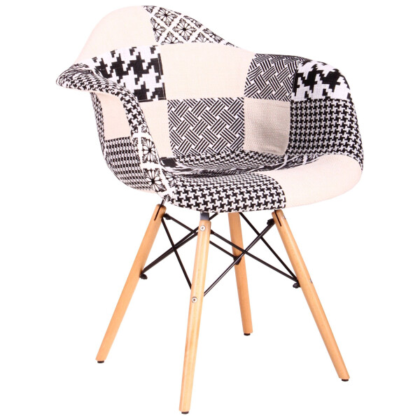 

Стул АMF Salex FB Wood Patchwork черно-белый