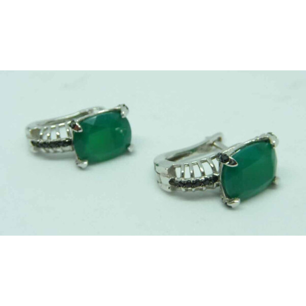 

Серьги VipCold серебро 925 вставка агат цирконий (52531)