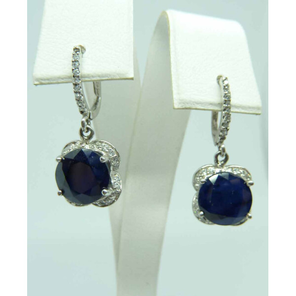 

Серьги VipCold серебро 925 вставка сапфир цирконий (46215)