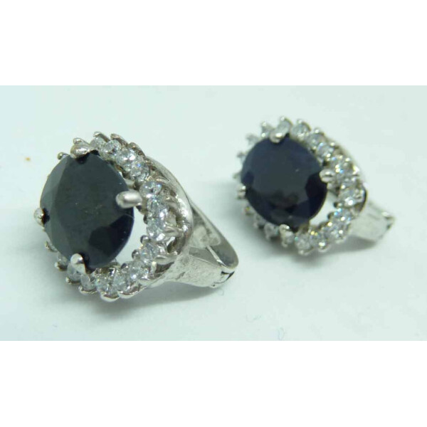 

Серьги VipCold серебро 925 вставка сапфир цирконий (52075)