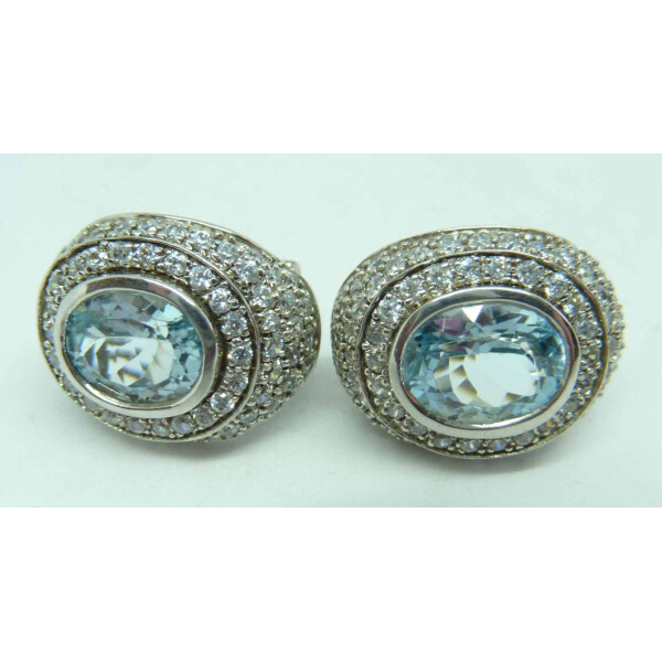 

Серьги VipCold серебро 925 вставка топаз цирконий (23295)