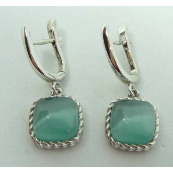 

Серьги VipCold серебро 925 вставка улексит (58261)