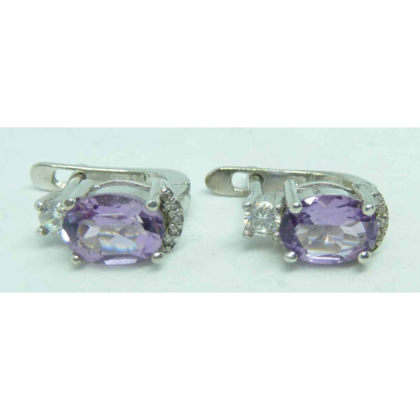 

Серьги VipCold серебро 925 вставка цирконий (60419)