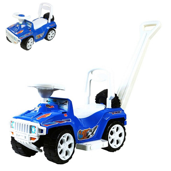 

Детская машинка для катания толокар чудомобиль с родительской ручкой (904561) Синяя