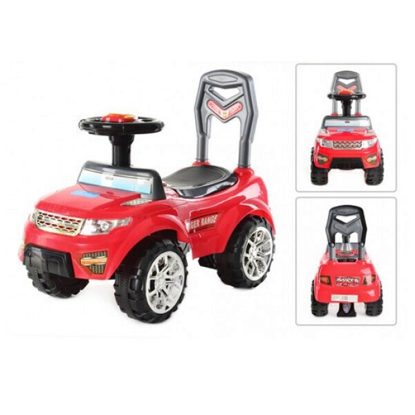 

Детская машинка каталка-толокар чудомобиль с багажником со световыми и звуковыми эффектами (125558) Красный