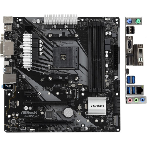 

Материнская плата ASRock B450M Pro4-F Socket AM4