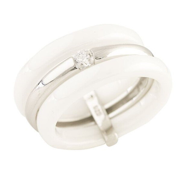 

Кольцо из серебра с куб. цирконием и керамикой, размер 18 (1695930)