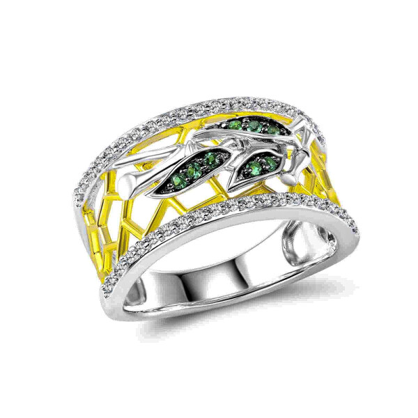 

Кольцо из серебра с куб. циркониями и шпинелью, размер 19 (1716244)