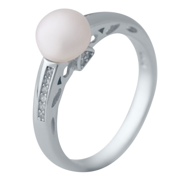 

Кольцо из серебра с куб. циркониями и жемчугом (культ.), размер 18 (1726351)