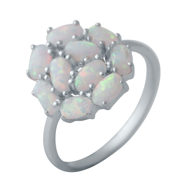 

Кольцо из серебра с опалами, размер 18 (1726843)