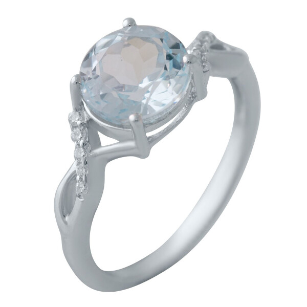 

Кольцо из серебра с топазом и куб. циркониями, размер 17 (1727368)