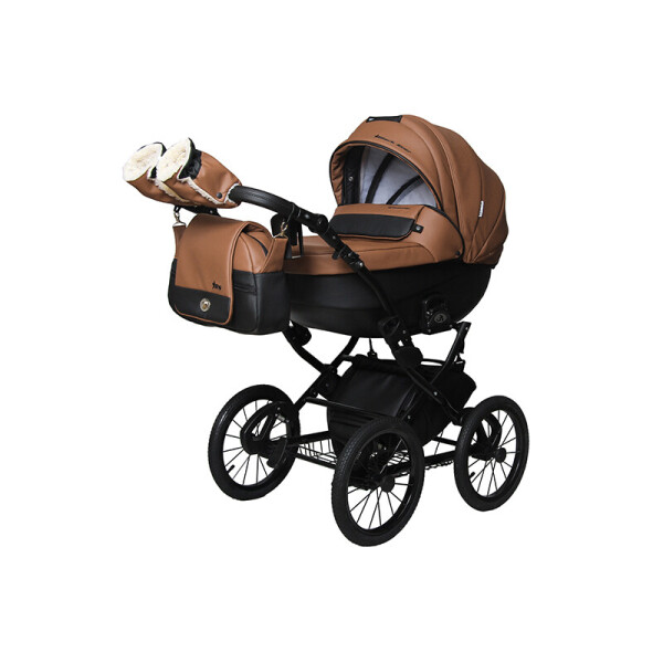 

Детская универсальная коляска 2 в 1 Angelina Phaeton black star Classic коричневая
