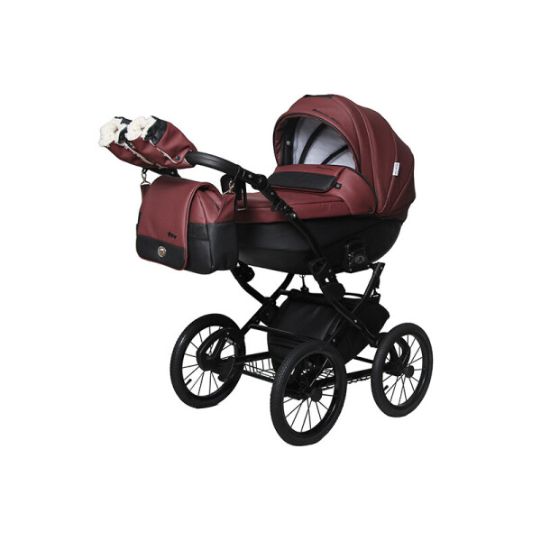 

Детская универсальная коляска 2 в 1 Angelina Phaeton black star Classic винная