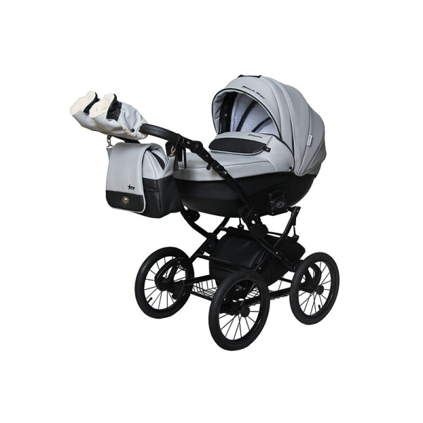 

Детская универсальная коляска 2 в 1 Angelina Phaeton black star Classic серая
