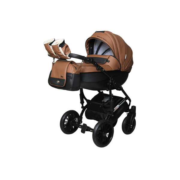 

Детская универсальная коляска 2 в 1 Angelina Phaeton black star Comfort коричневая