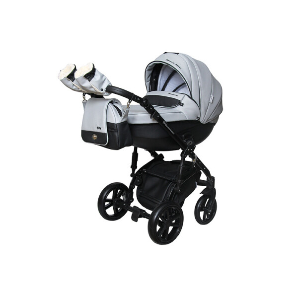 

Детская универсальная коляска 2 в 1 Angelina Phaeton Black Star Lux серая