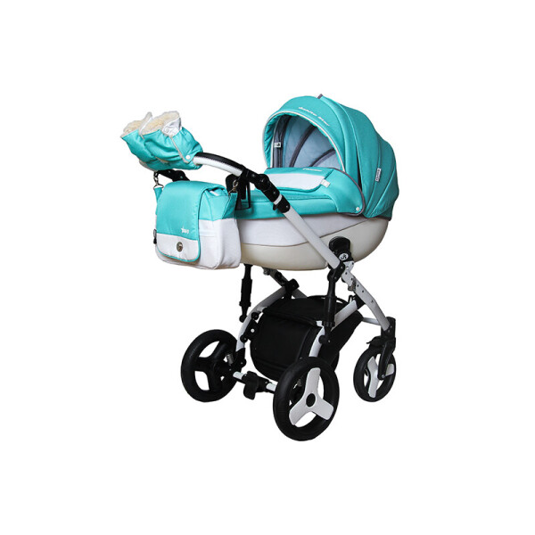 

Детская универсальная коляска 2 в 1 Angelina Phaeton white star голубая