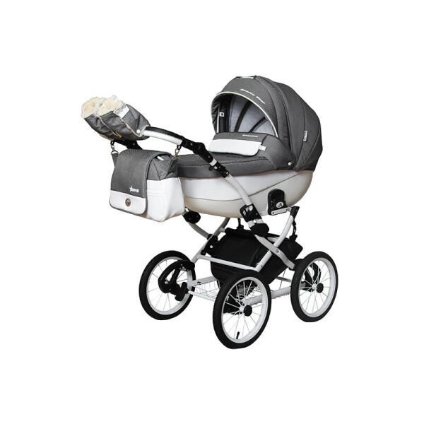 

Детская универсальная коляска 2 в 1 Angelina Phaeton White Star Classic темно-серая