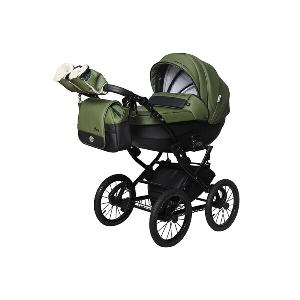 

Детская универсальная коляска 2 в 1 Angelina Phaeton black star Classic оливковая