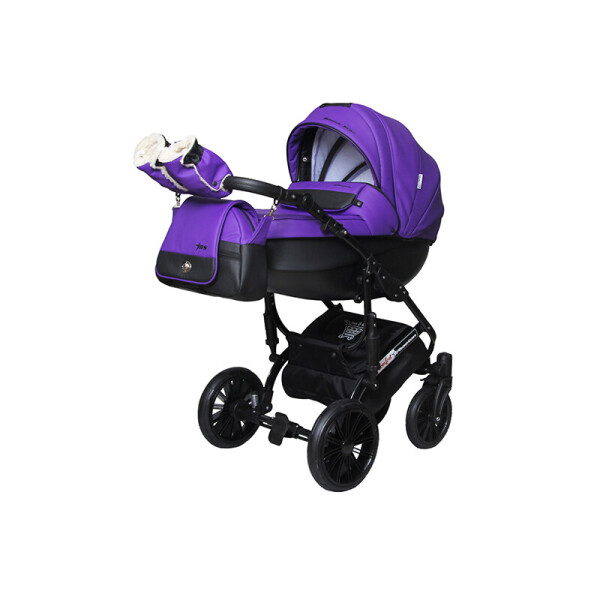 

Детская универсальная коляска 2 в 1 Angelina Phaeton black star Comfort фиолетовая