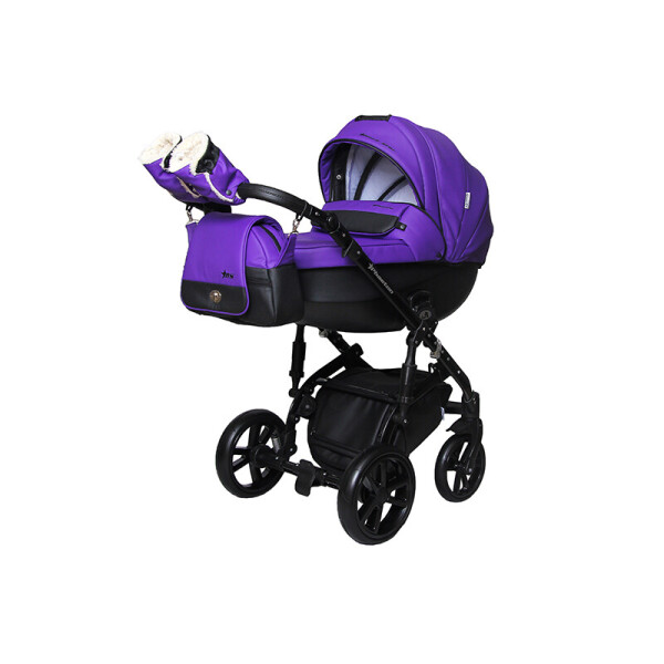 

Детская универсальная коляска 2 в 1 Angelina Phaeton Black Star Lux фиолетовая