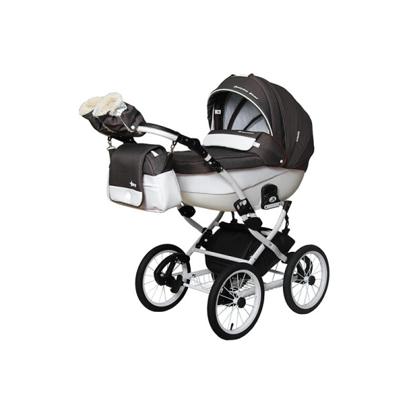

Детская универсальная коляска 2 в 1 Angelina Phaeton White Star Classic черная