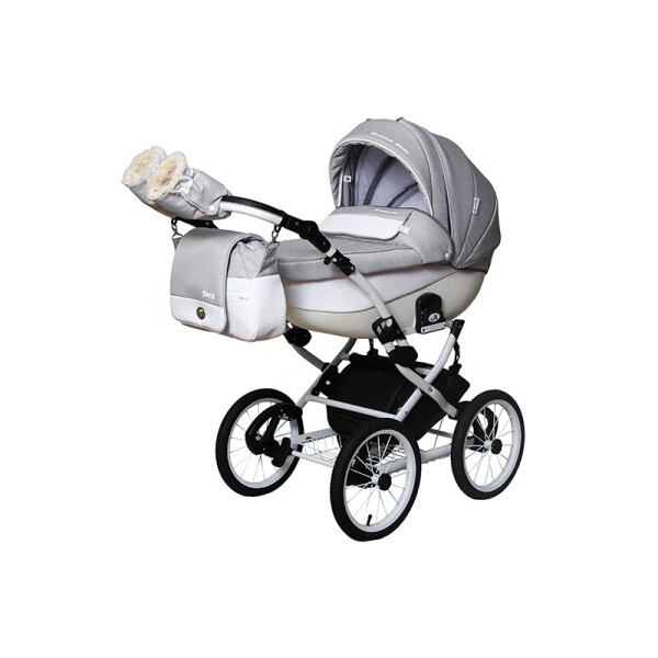 

Детская универсальная коляска 2 в 1 Angelina Phaeton White Star Classic серая