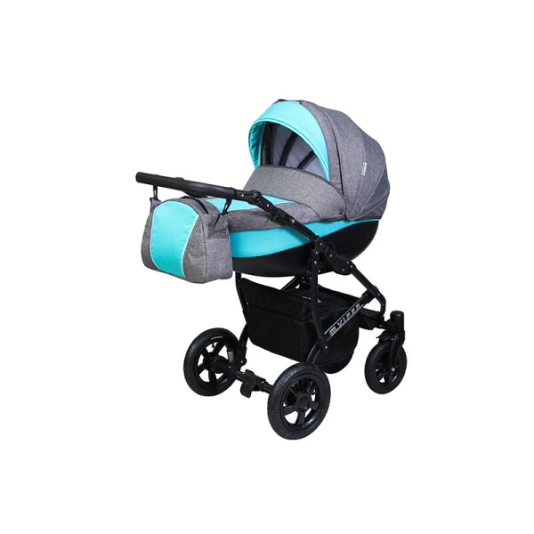 

Детская универсальная коляска 2 в 1 Angelina Viper Perfect серо-бирюзовая