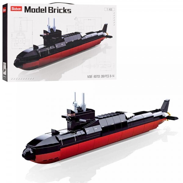 

Подводная лодка Sluban M38-B0703 Черно-Красная