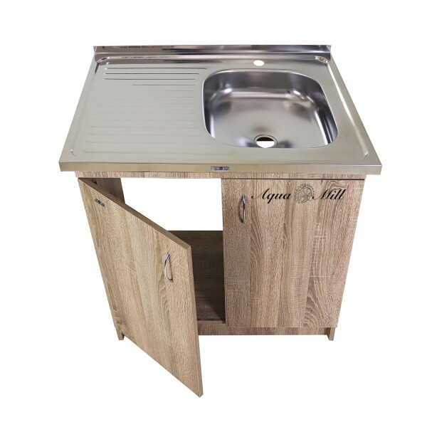 

Мойка с тумбой 60х80см эконом трюфель (правая, левая)