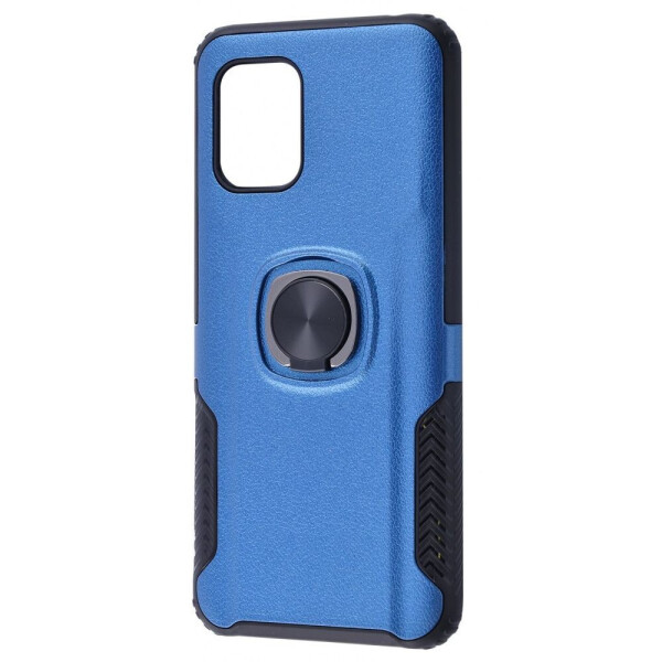 

Leather Design Case With Ring (PC+TPU) Xiaomi Mi 10 Lite blue