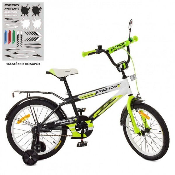 

Велосипед Profi 18" Inspirer SY1854 Black White Lime