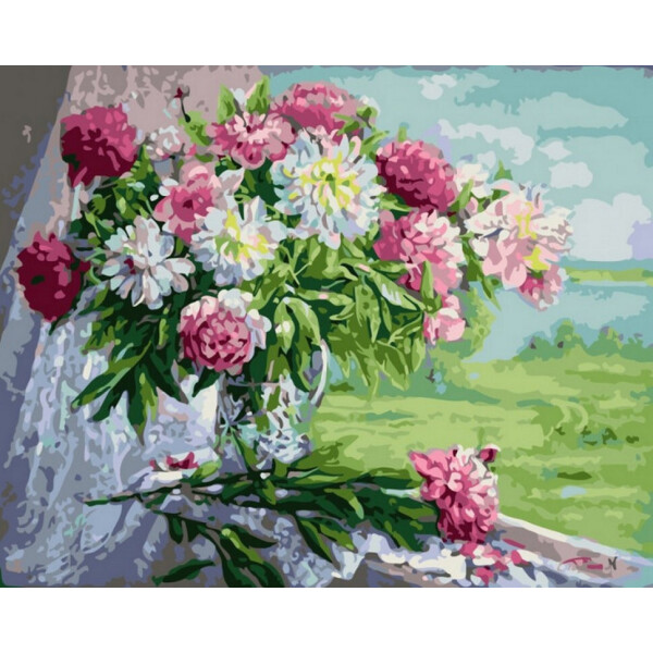 

Картина по номерам. Rainbow Art "Пионы" GX9405-RA