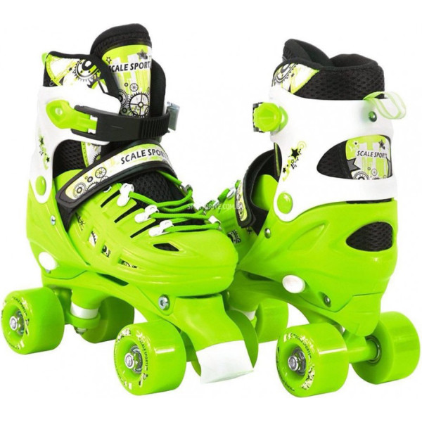 

Роликовые коньки квады Scale Sport SS007 зеленые размер 33-36