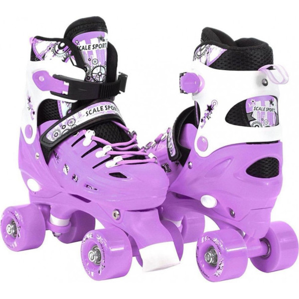

Роликовые коньки квады Scale Sport SS007 фиолетовые размер 33-36