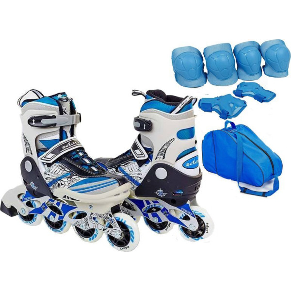 

Zelart Set-1 Z-633B синий с защитой размер 32-35