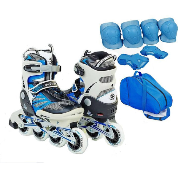 

Zelart Set-1 Z-638B синий с защитой размер 32-35