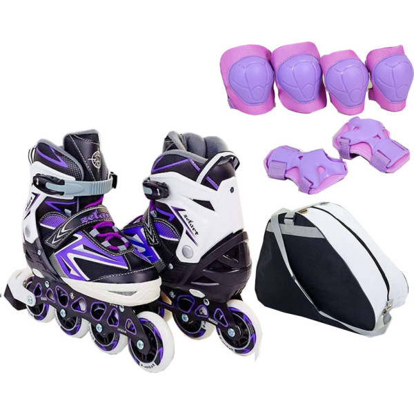 

Zelart Set-1 Z-9004V фиолетовый с защитой размер 39-42