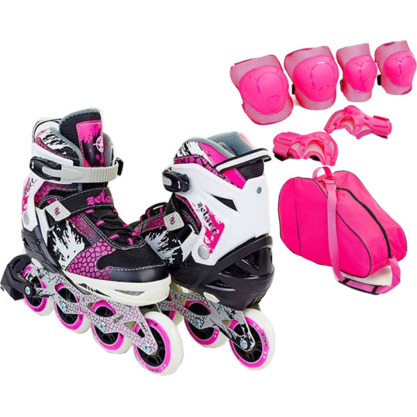 

Zelart Set-1 Z-809P розовый с защитой размер 34-37