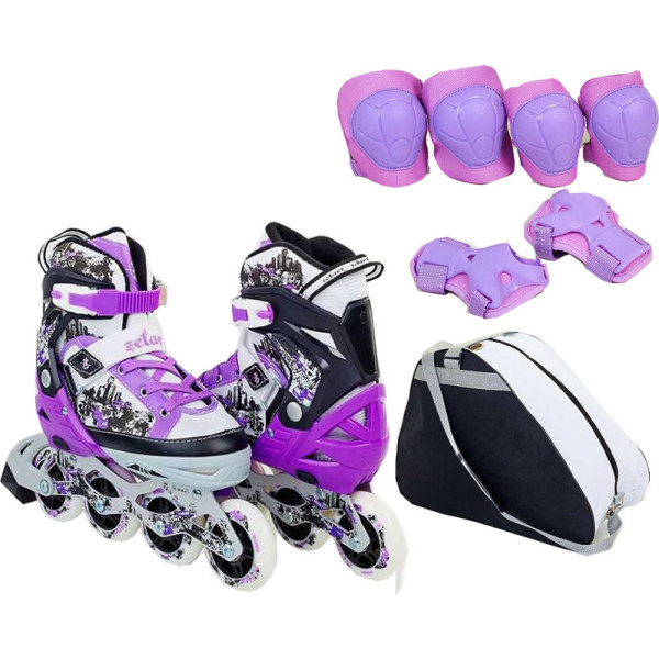 

Zelart Set-1 Z-098V фиолетовый с защитой размер 34-37