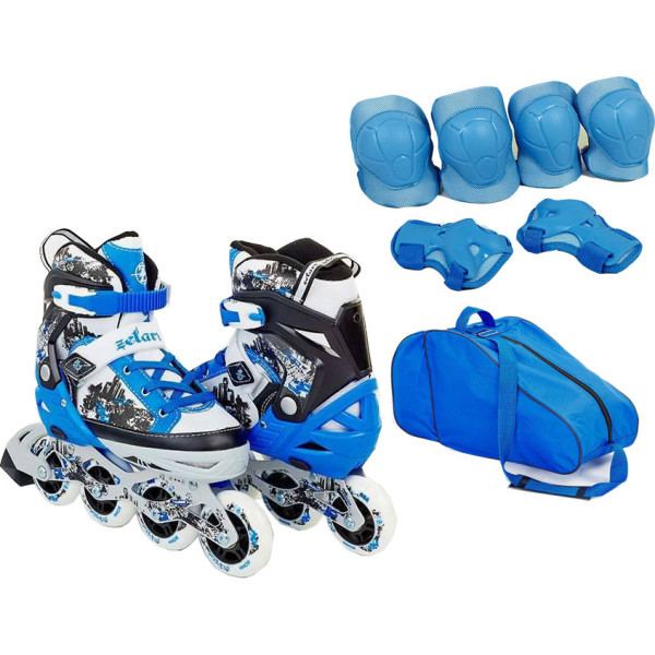 

Zelart Set-1 Z-098B синий с защитой размер 34-37