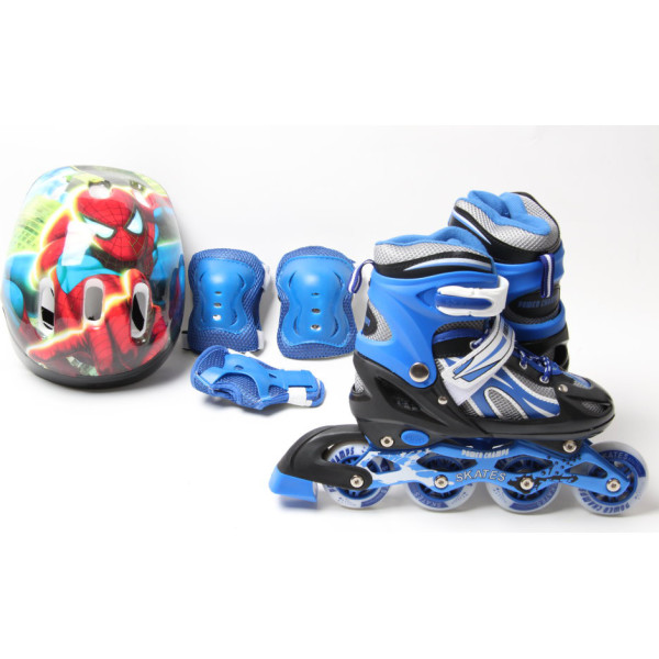 

Роликовые коньки Super Champion Set-B 33-36 синий с защитой