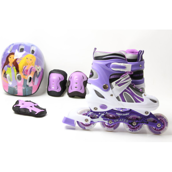 

Роликовые коньки Super Champion Set-B 33-36 фиолетовый с защитой